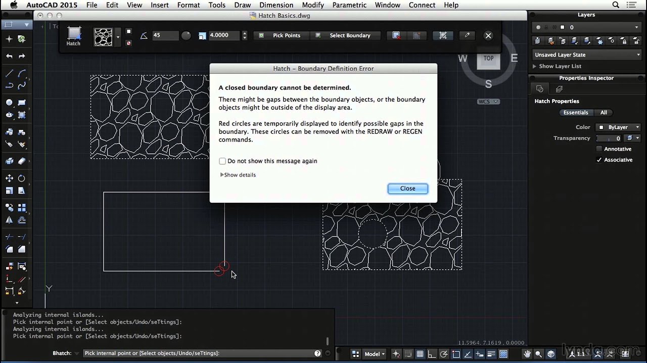 creating a hatch in autocad